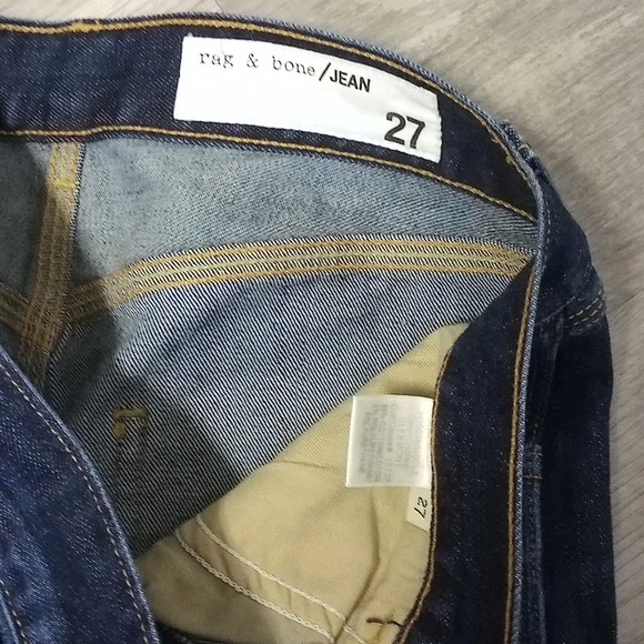 Rag & Bone Dark Blue Denim Jeans - Picture 4 of 5